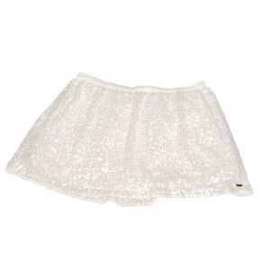 Hollister White Sequin Mini Skirt | Size M | Y2K Party Glam